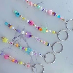 Super cute handmade preppy keychain.